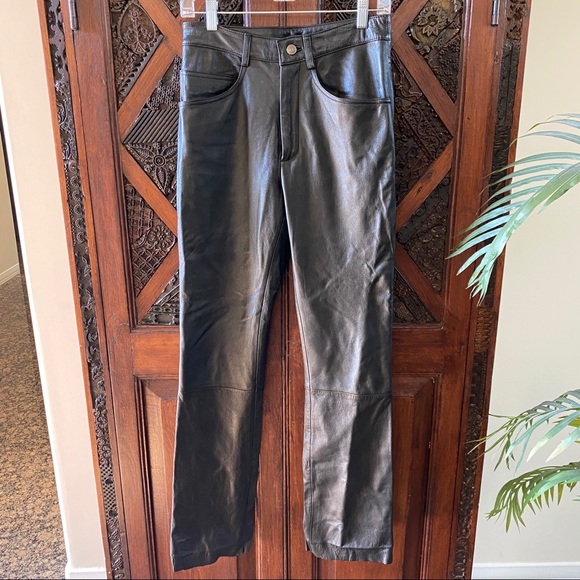 Wilsons Maxima Black Leather Pants Size 